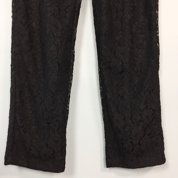 CATO Fully Lined Floral Lace Overlay Dress Pants - Picture 4 of 16
